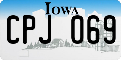 IA license plate CPJ069
