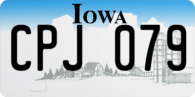 IA license plate CPJ079