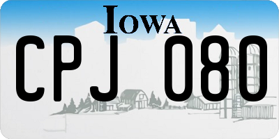 IA license plate CPJ080