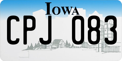 IA license plate CPJ083