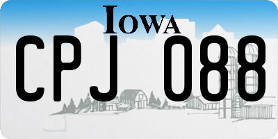 IA license plate CPJ088