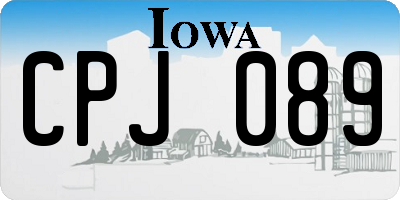IA license plate CPJ089