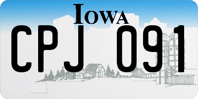 IA license plate CPJ091