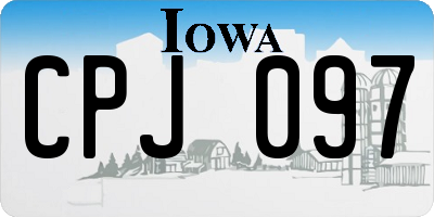 IA license plate CPJ097
