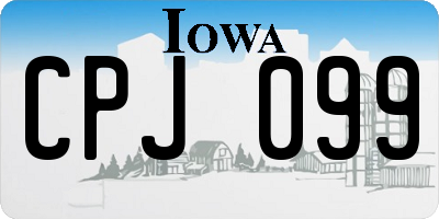 IA license plate CPJ099