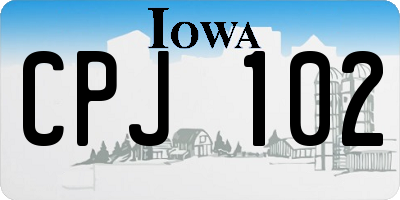 IA license plate CPJ102