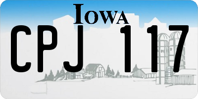 IA license plate CPJ117