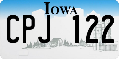 IA license plate CPJ122