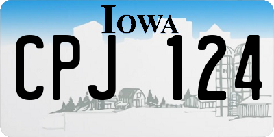 IA license plate CPJ124