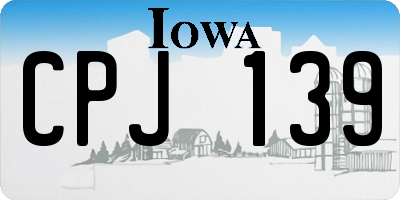 IA license plate CPJ139