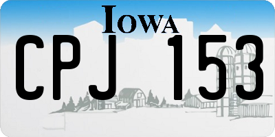 IA license plate CPJ153