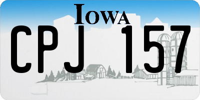 IA license plate CPJ157