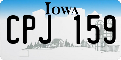 IA license plate CPJ159