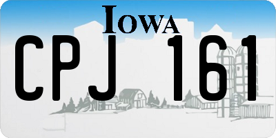 IA license plate CPJ161