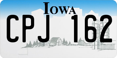 IA license plate CPJ162