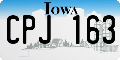 IA license plate CPJ163