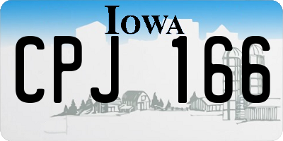 IA license plate CPJ166