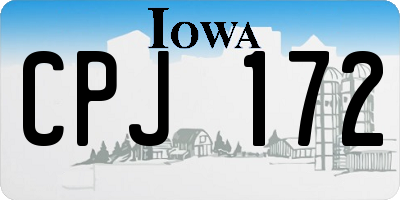 IA license plate CPJ172