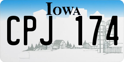 IA license plate CPJ174