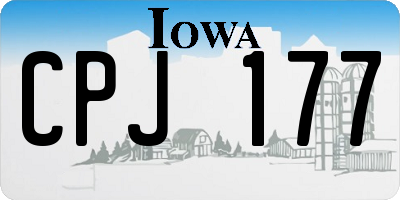 IA license plate CPJ177