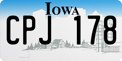 IA license plate CPJ178