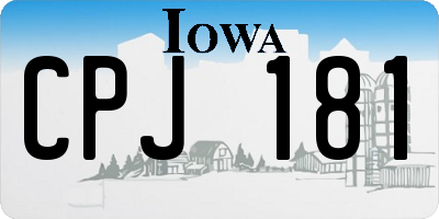 IA license plate CPJ181