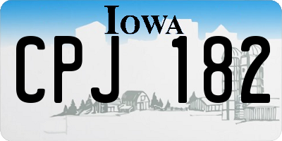 IA license plate CPJ182
