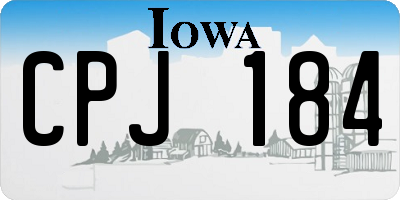 IA license plate CPJ184