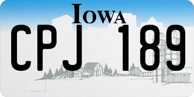 IA license plate CPJ189