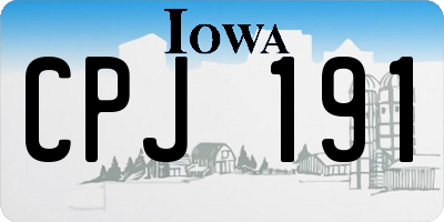 IA license plate CPJ191