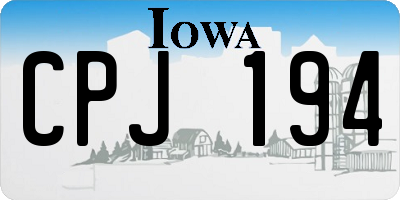 IA license plate CPJ194