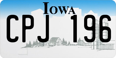 IA license plate CPJ196