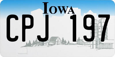 IA license plate CPJ197