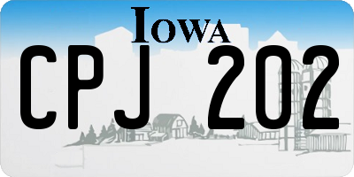 IA license plate CPJ202