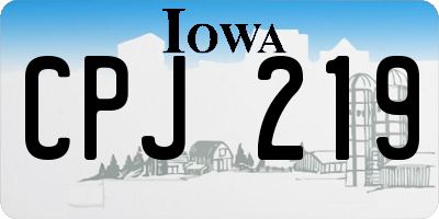 IA license plate CPJ219