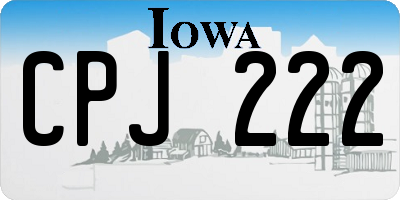 IA license plate CPJ222