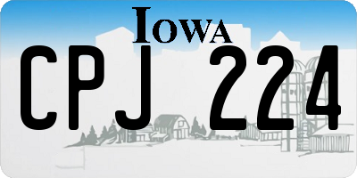 IA license plate CPJ224