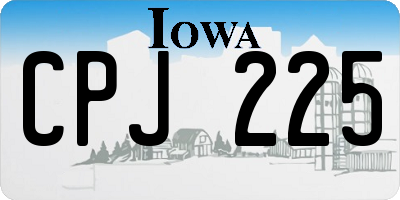 IA license plate CPJ225