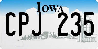 IA license plate CPJ235