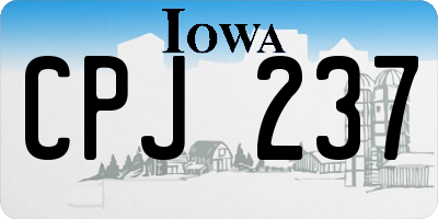 IA license plate CPJ237