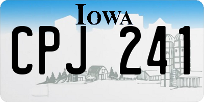 IA license plate CPJ241