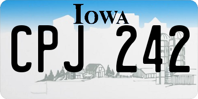 IA license plate CPJ242