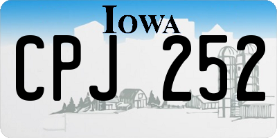 IA license plate CPJ252