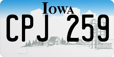 IA license plate CPJ259
