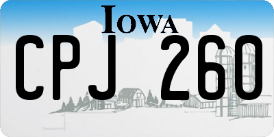 IA license plate CPJ260