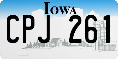IA license plate CPJ261