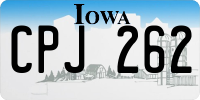 IA license plate CPJ262