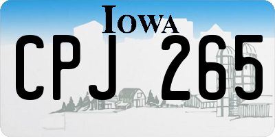 IA license plate CPJ265