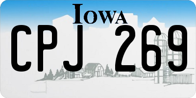 IA license plate CPJ269