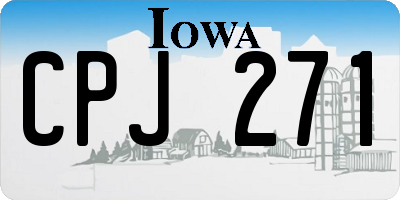 IA license plate CPJ271